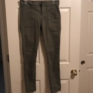 HM OLIVE GREEN SKINNY PANT